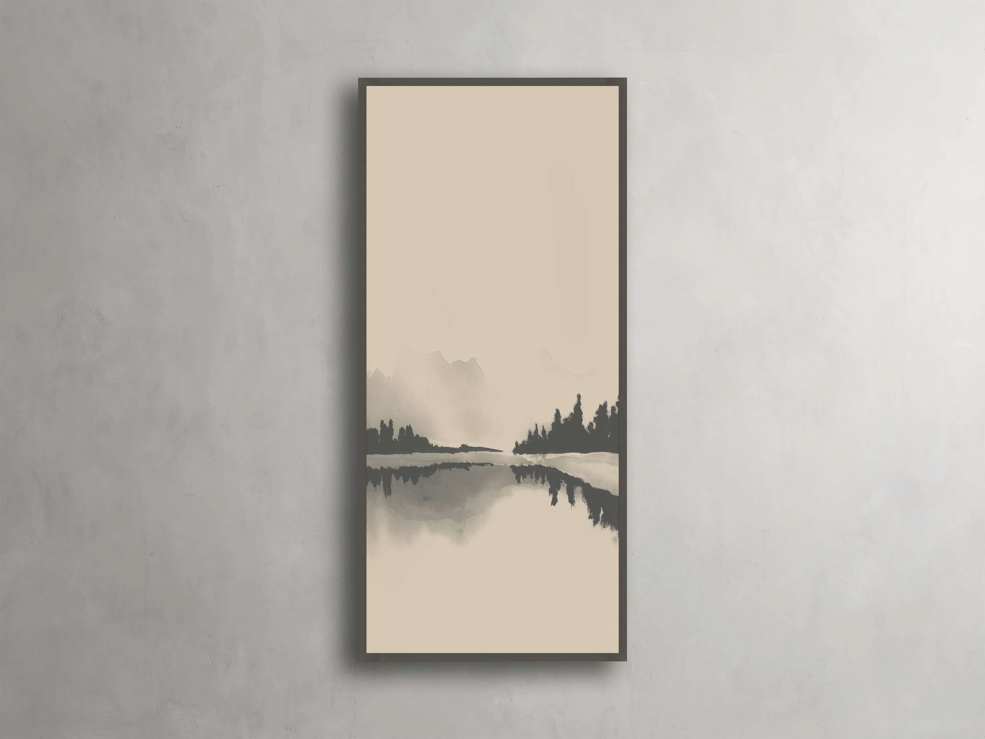 Neutral Horizon III Framed Print Wall Art,canvas wall art set