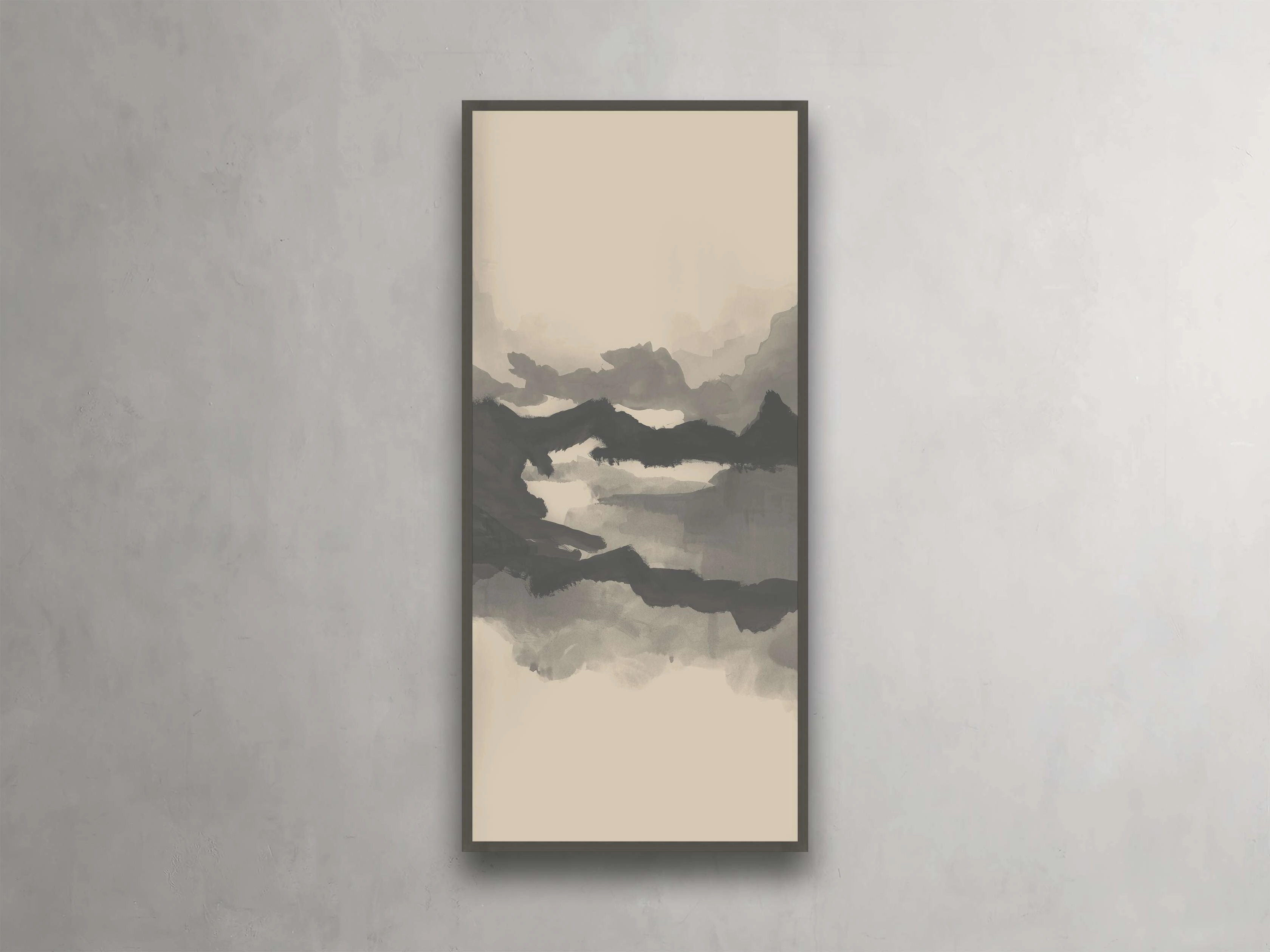 Neutral Horizon IV Framed Print Wall Art,canvas wall art set