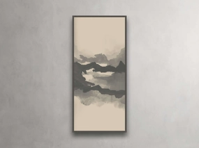 Neutral Horizon IV Framed Print Wall Art,canvas wall art set
