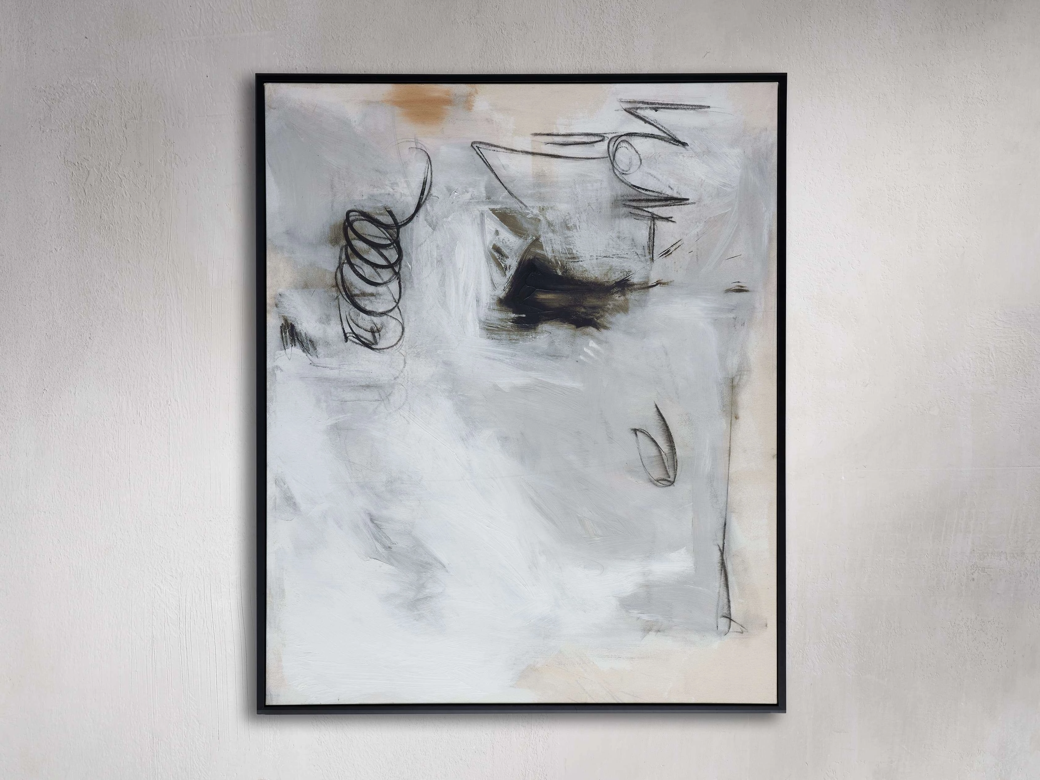 Neutral Markings Framed Print Wall Art,canvas wall art set