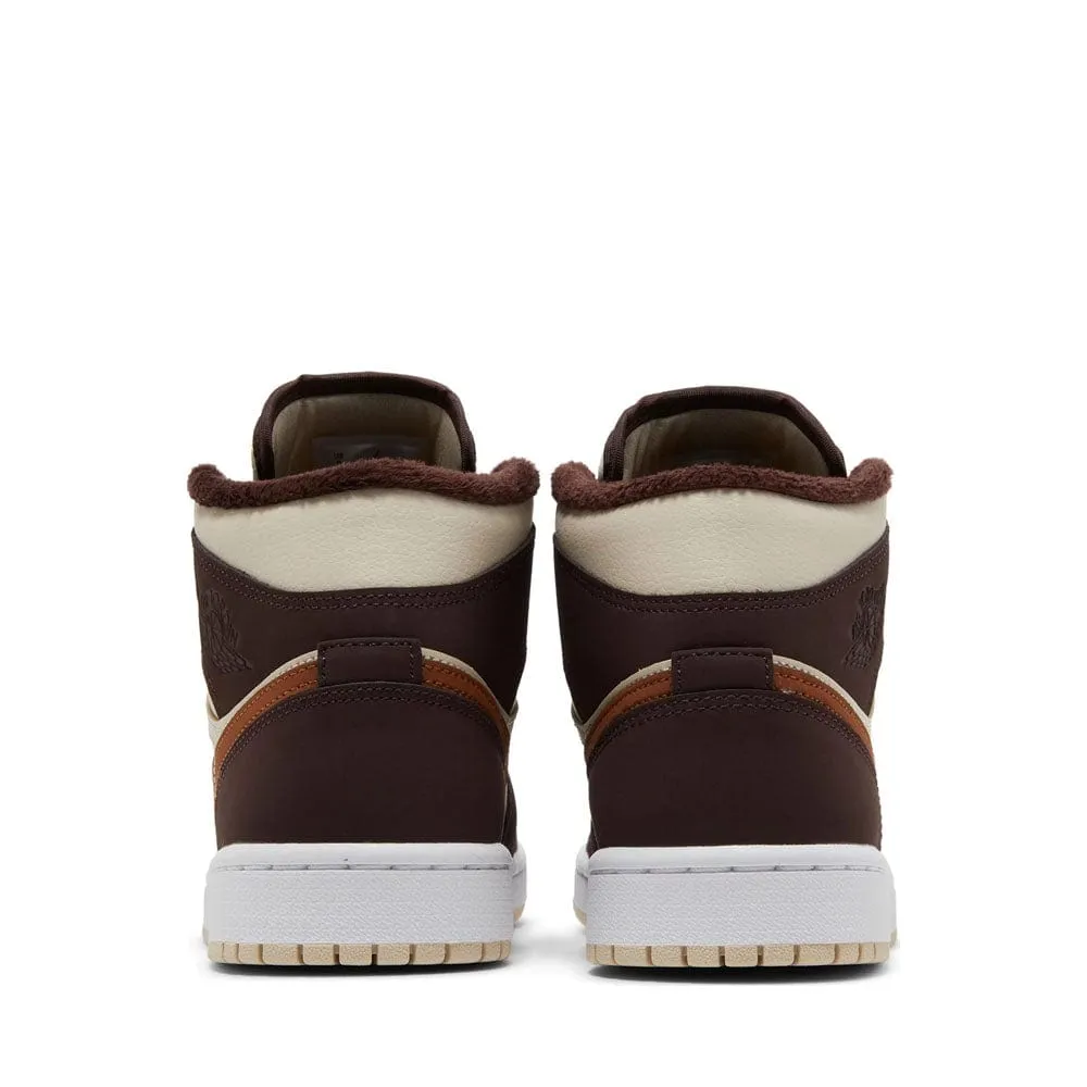 NIKE AIR JORDAN1 MID SE BROWN BASALT OATMEAL WMNS (NEW)