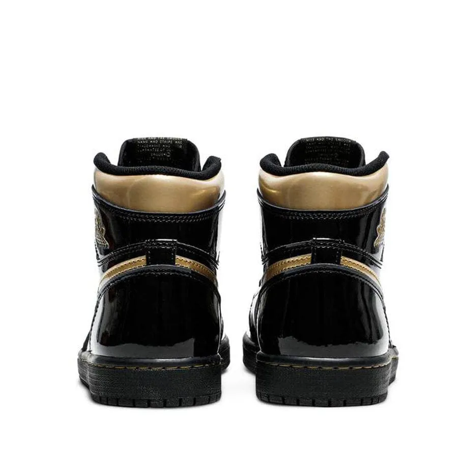 NIKE AIR JORDAN1 RETRO HIGH BLACK METALLIC GOLD 2020 GS (NEW)