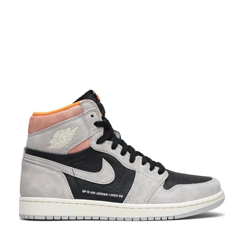 NIKE AIR JORDAN1 RETRO HIGH OG NEUTRAL GREY HYPER CRIMSON (NEW) (NEW)