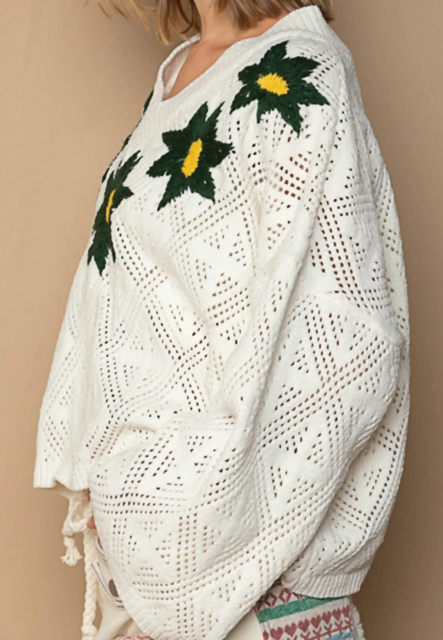 Nora Knit Sweater In White