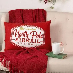 North Pole Christmas Pillow storage cart, utility cart