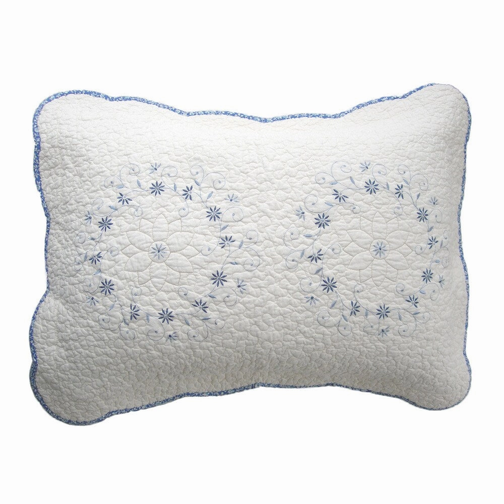 Nostalgia Home Delphine Cotton Standard Sham pillowcases,cotton pillow covers,bed linen