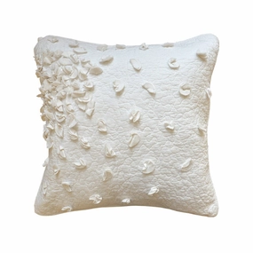 Nostalgia Home Petals European Square White Sham pillowcases,cotton pillow covers,bed linen