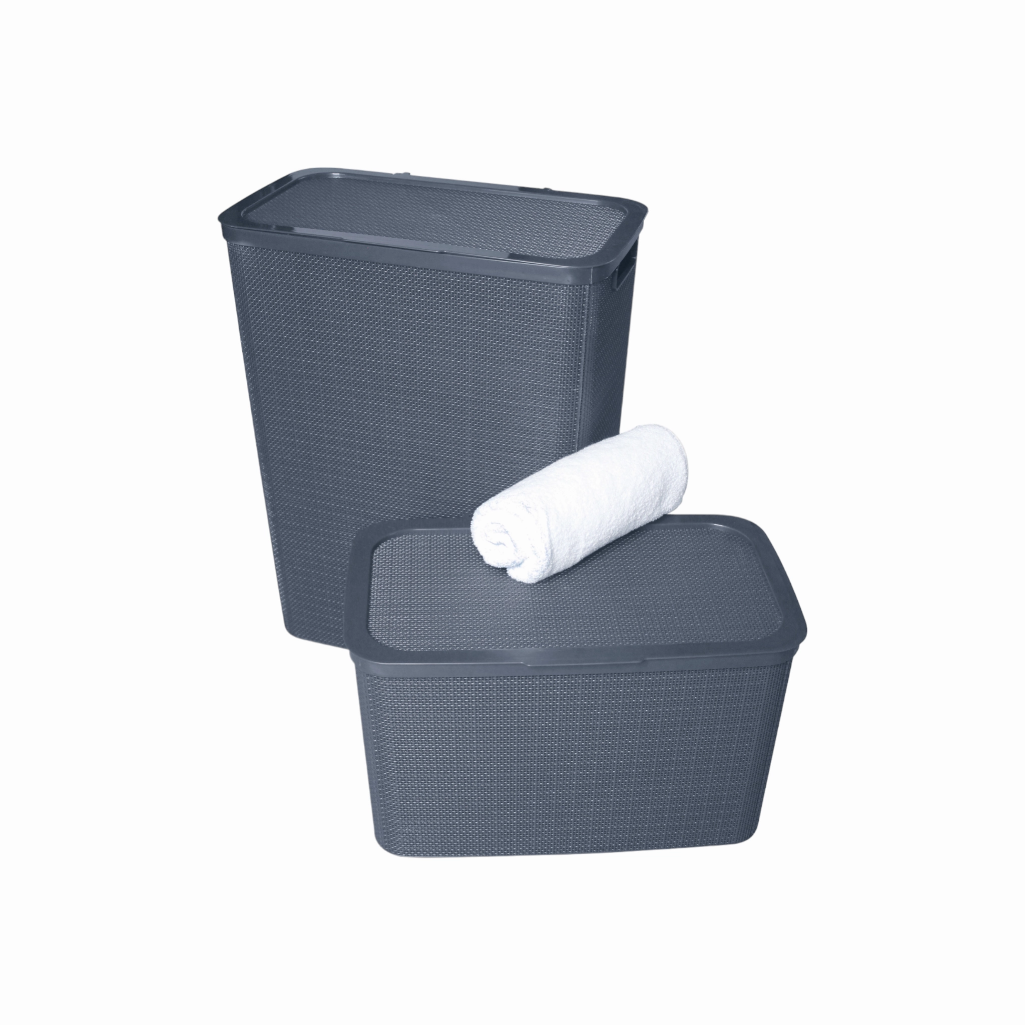 Nu Ware Laundry Linen Bin Basket Hessian Design 65L BC-HLB
