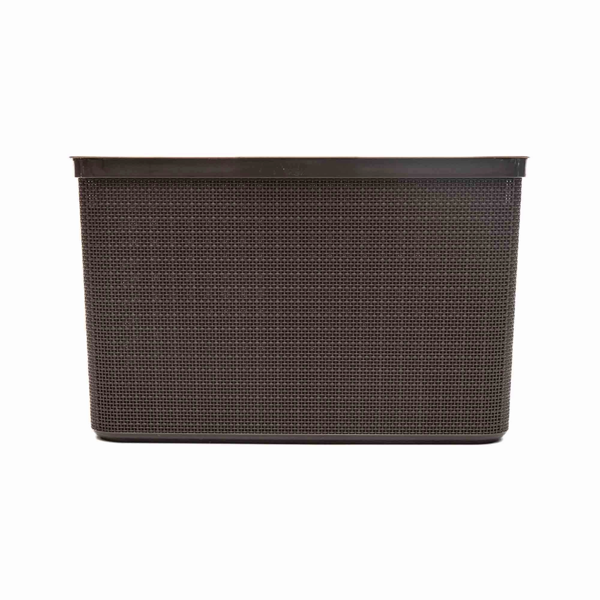 Nu Ware Plastic Laundry Basket Hessian Design 25L BC-HLBS