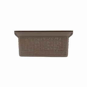 Nu Ware Plastic Woow Design Organizing Laundry Basket wooden Handle IC-TP622 fabric hamper,portable laundry bin,laundry storage