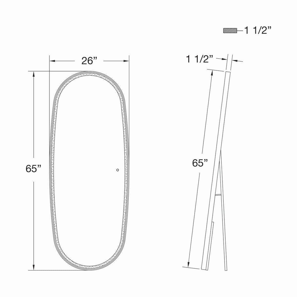 Obon Standing LED Mirror