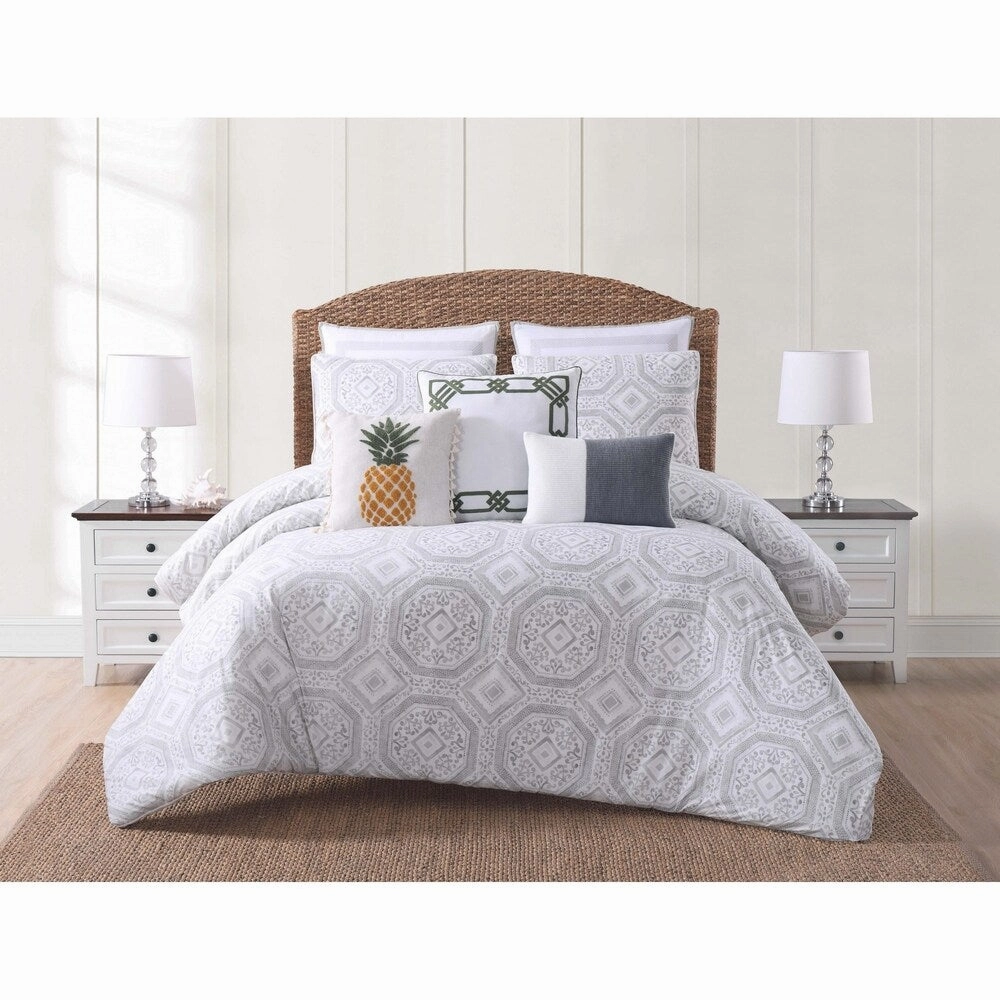 Oceanfront Resort Sunwashed Isle Grey Euro Sham