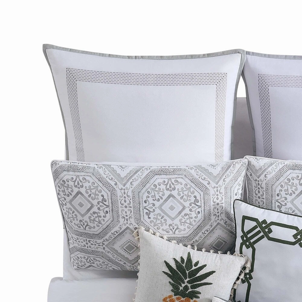 Oceanfront Resort Sunwashed Isle Grey Euro Sham