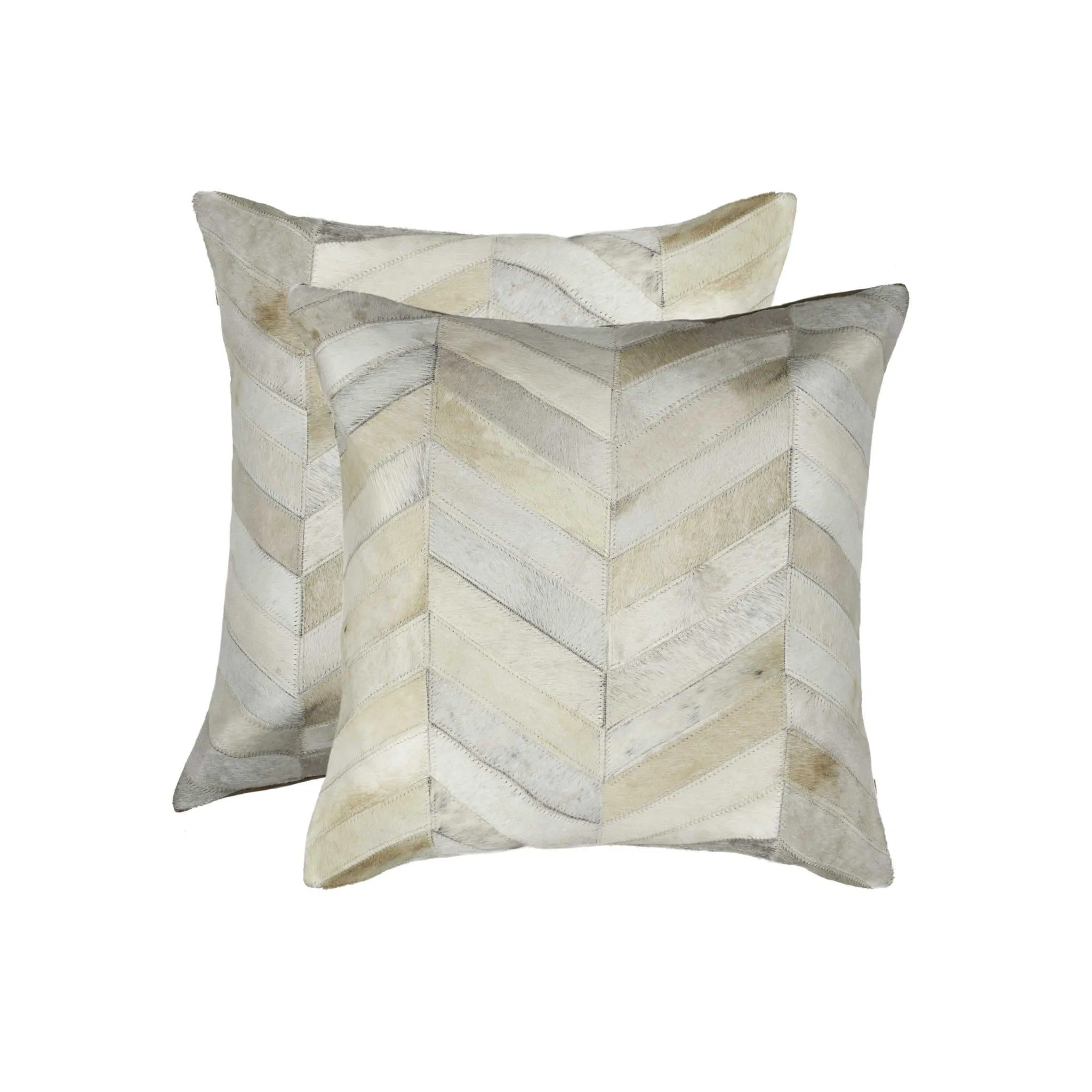 Off-White Patchwork Cowhide Pillows storage cart, utility cart