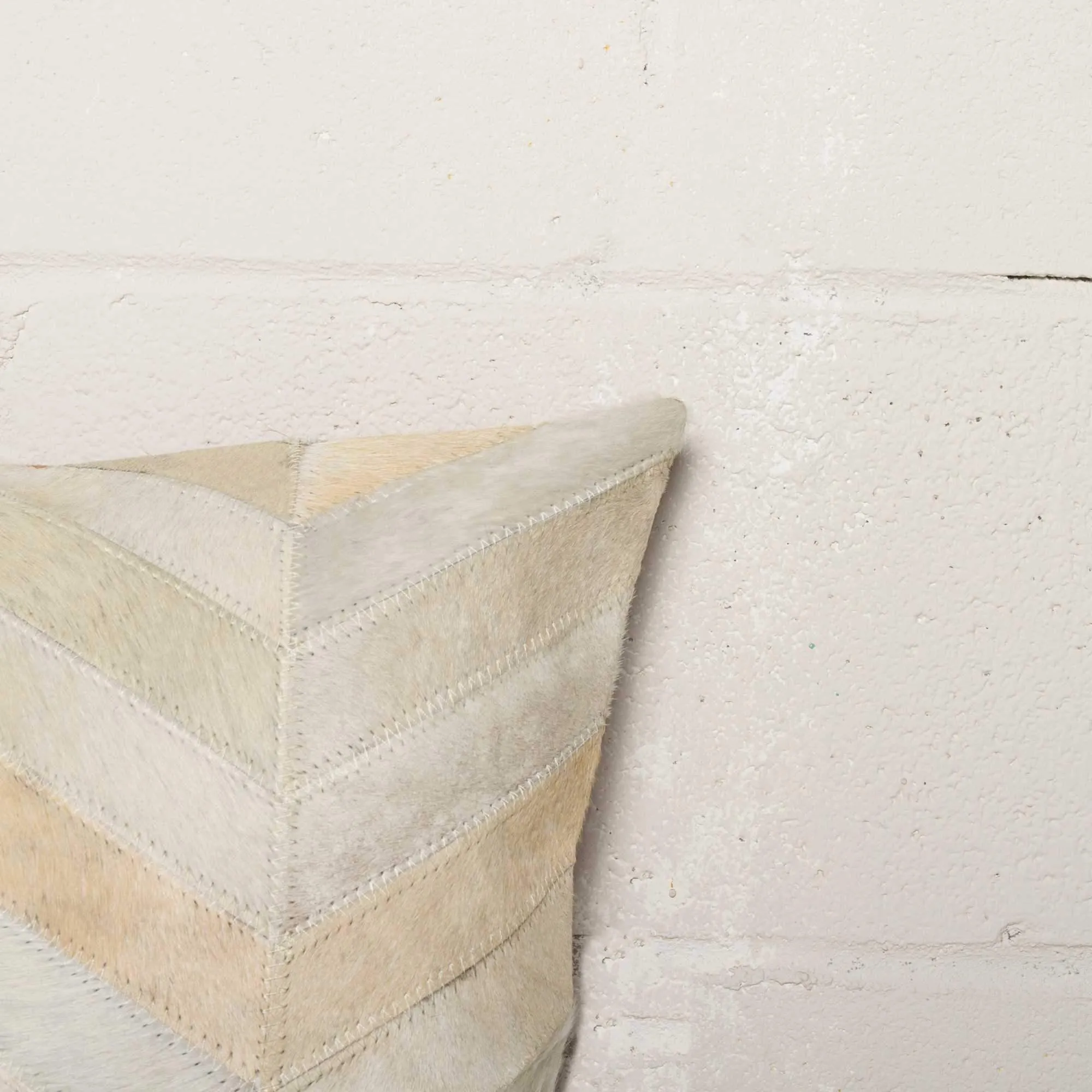 Off-White Patchwork Cowhide Pillows