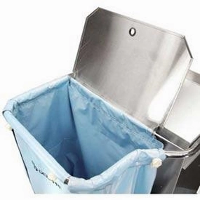 Offset Lid - Escort RX Stainless Steel Housekeeping Cart