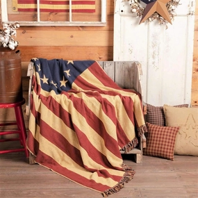 Old Glory Throw Woven Blanket bookcase, standing shelf