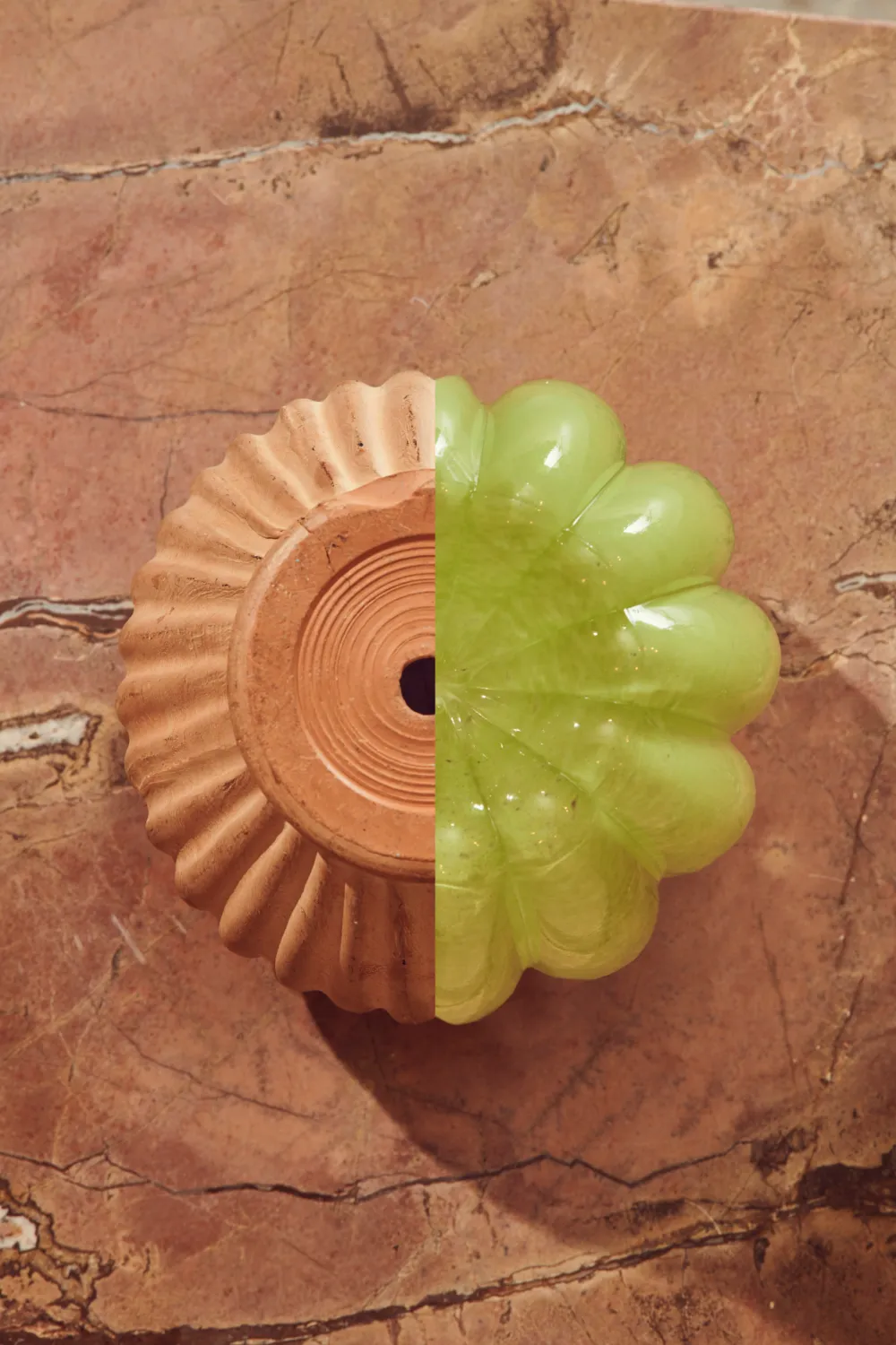 Olive Green Glass Vase L | Pols Potten Melon