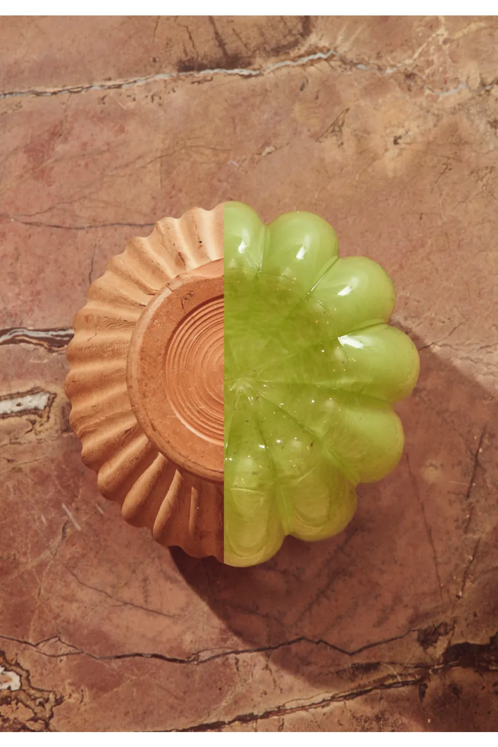 Olive Green Glass Vase L | Pols Potten Melon