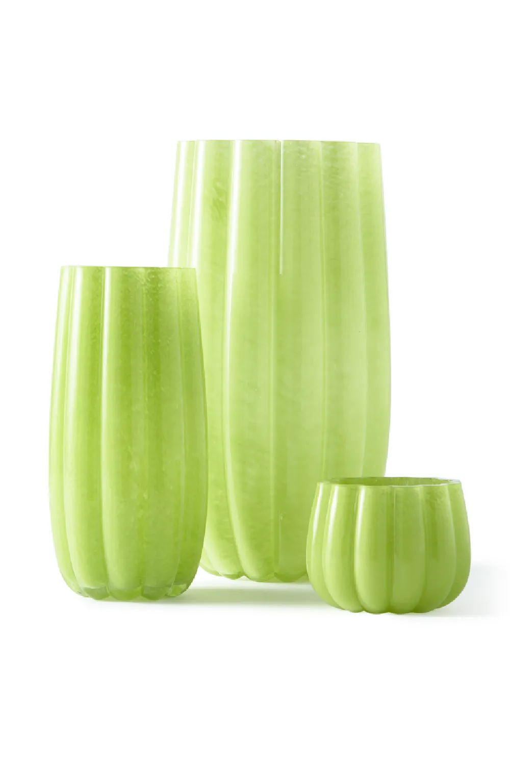 Olive Green Glass Vase L | Pols Potten Melon