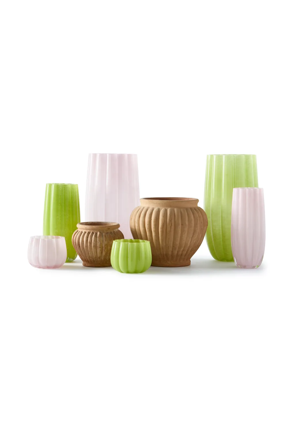 Olive Green Glass Vase L | Pols Potten Melon