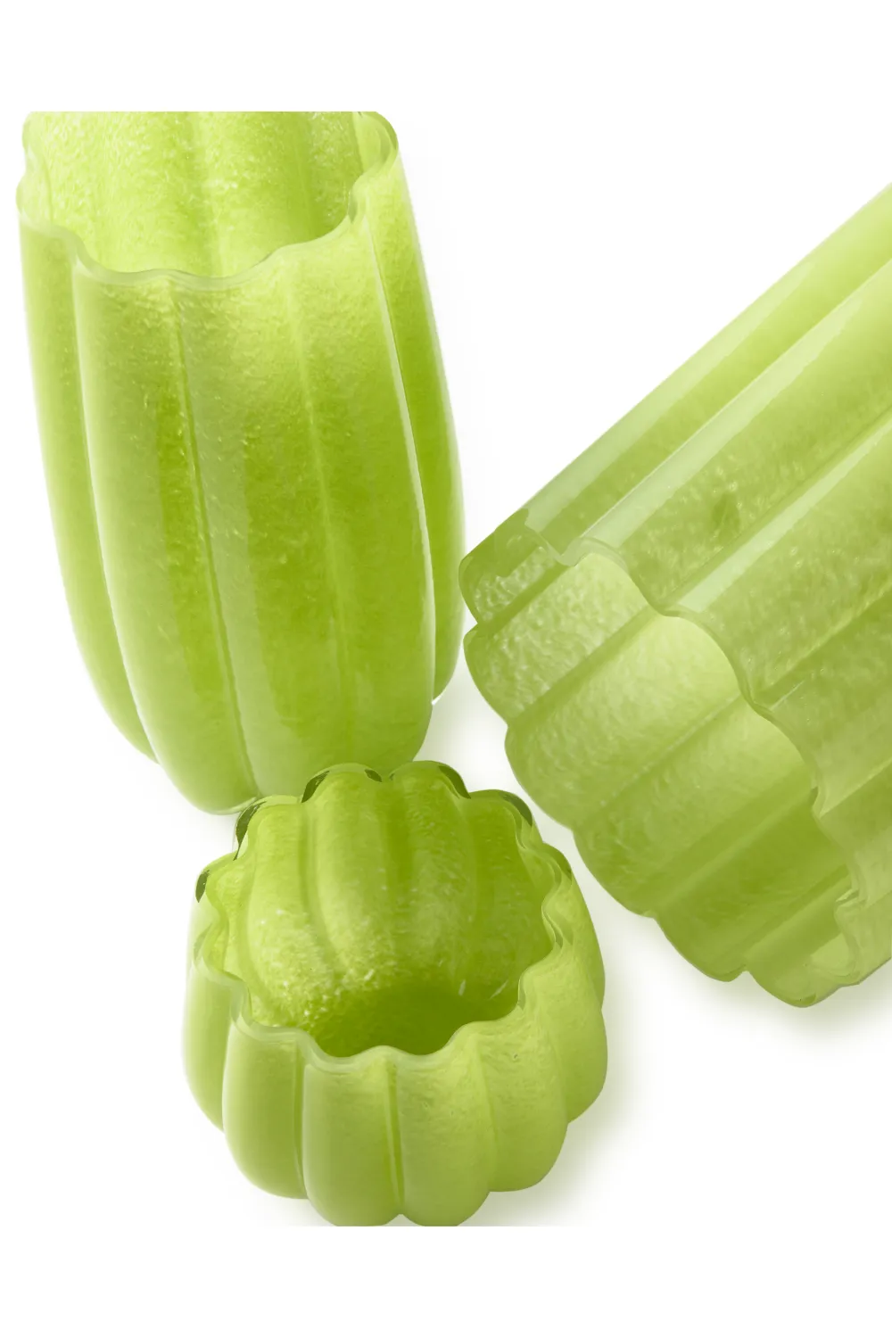 Olive Green Glass Vase L | Pols Potten Melon