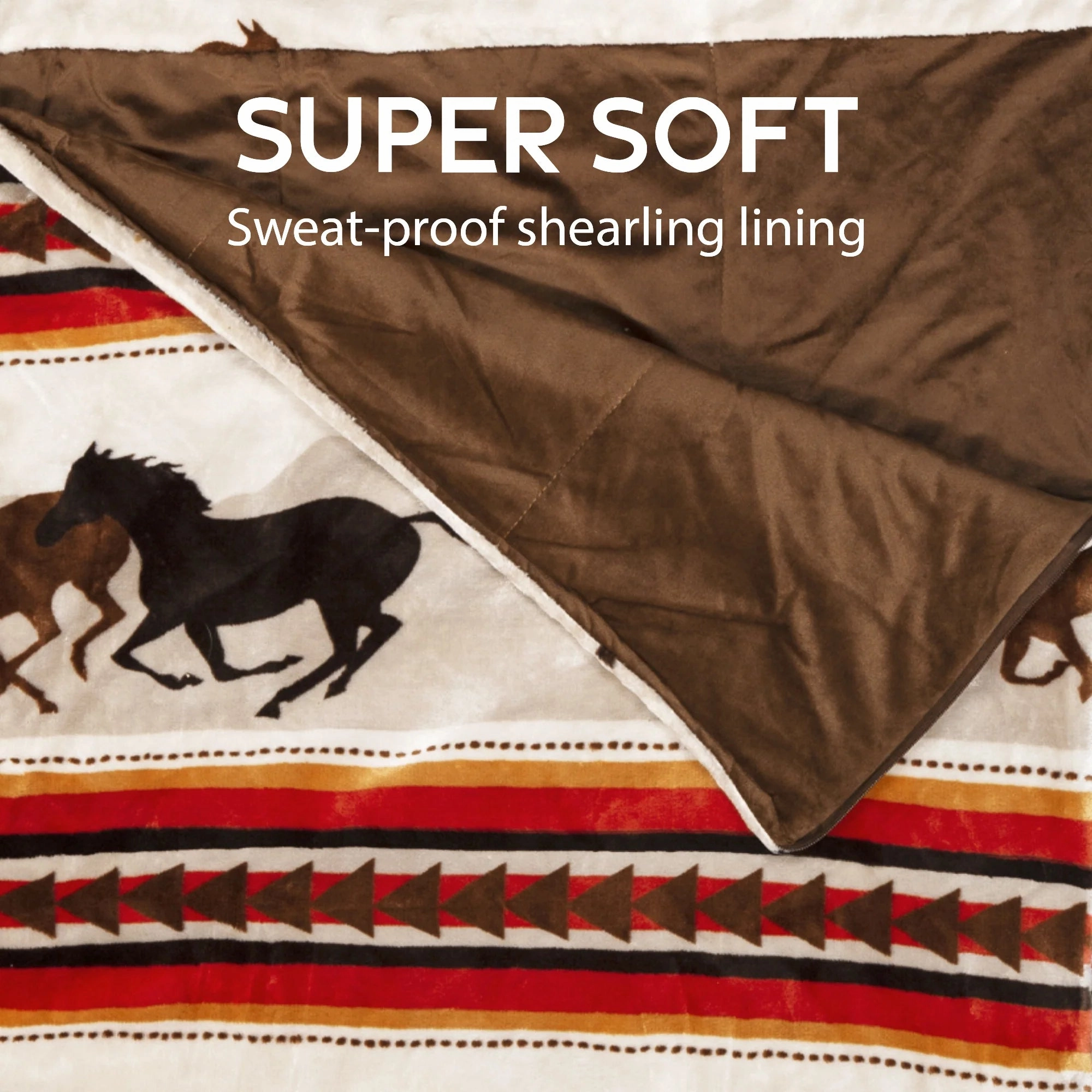 Open Range Horses Kids Sleeping Bag & Pillow