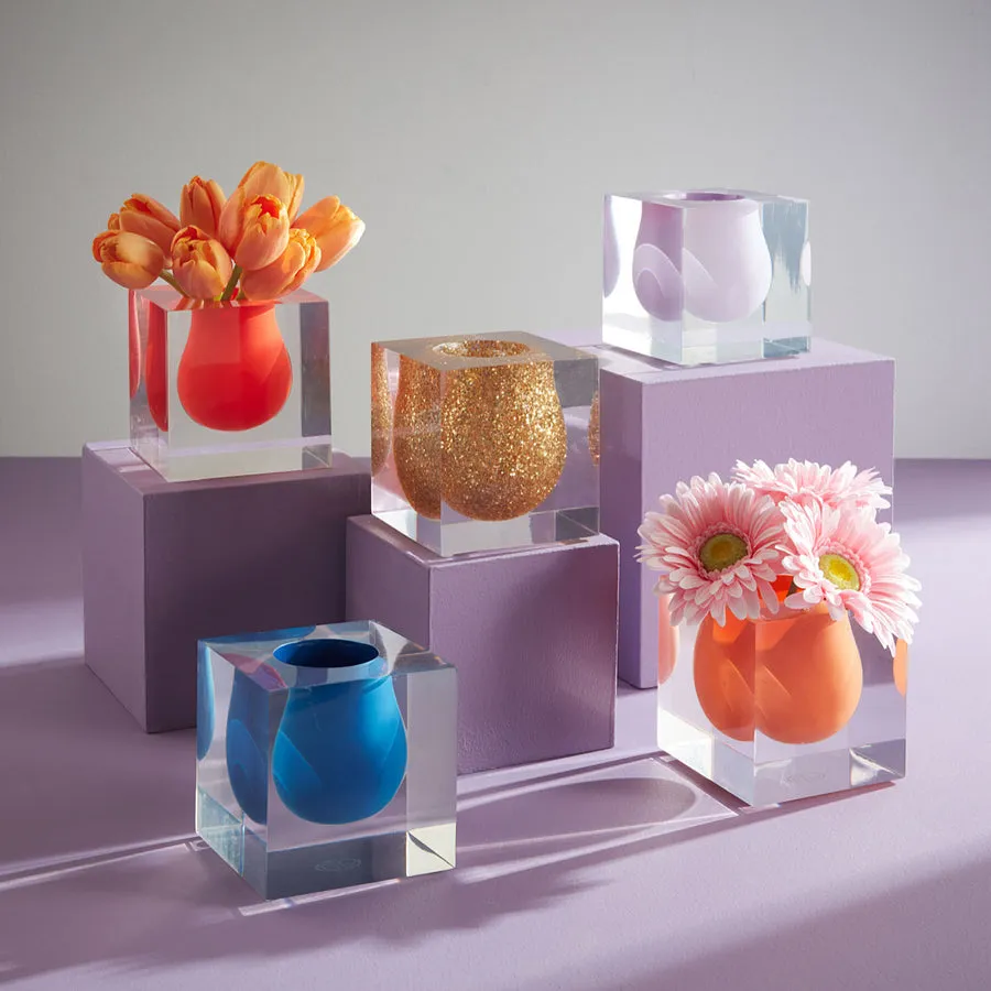 Orange Mini Scoop Vase | Jonathan Adler Bel Air