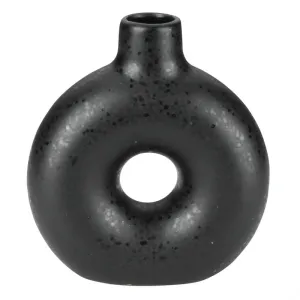 Orie Vase, Ceramic, Matte Black Vase,Ceramic Vase
