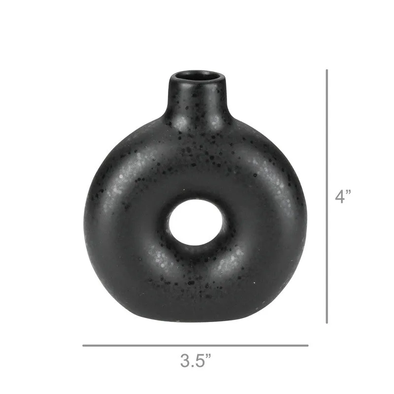 Orie Vase, Ceramic, Matte Black