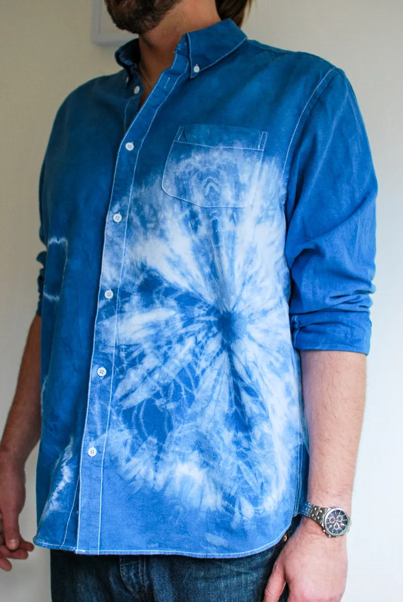 Oxford Shirt in Indigo Shibori