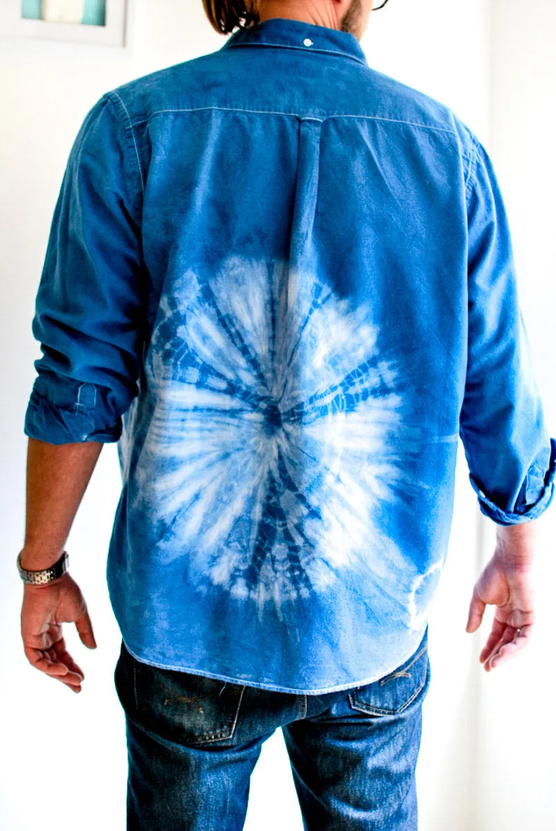 Oxford Shirt in Indigo Shibori