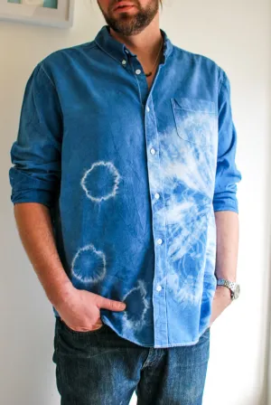 Oxford Shirt in Indigo Shibori