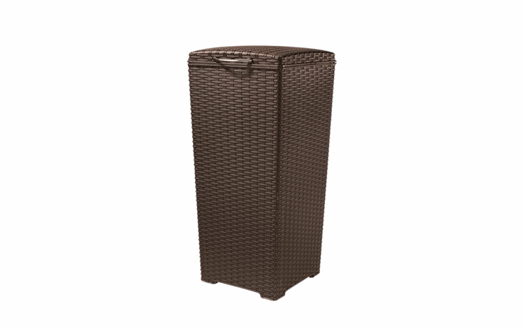 Pacific Outdoor Trash Can - Brown
