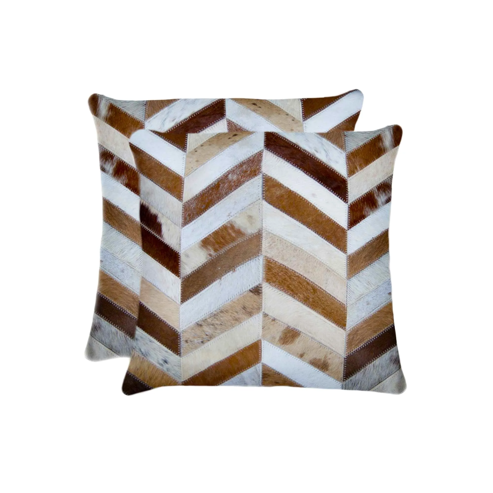 Patchwork Natural Cowhide Pillow Pack storage cart, utility cart