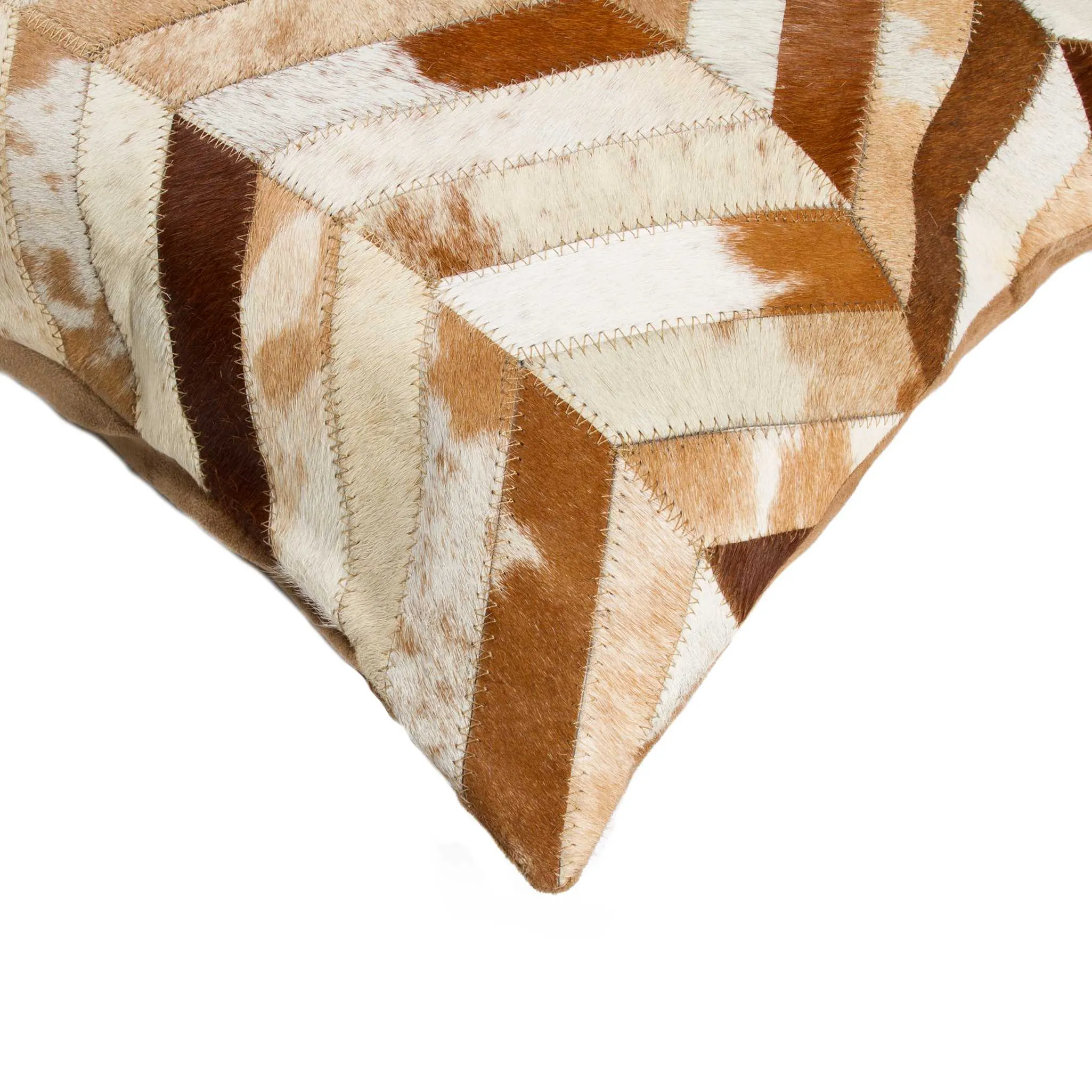 Patchwork Natural Cowhide Pillow Pack