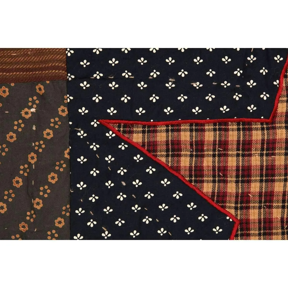 Patriotic Patch Quilted Throw Blanket
