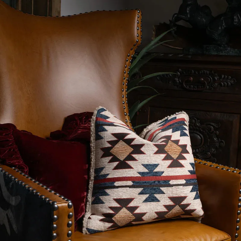 Patterned Chenille Teddy-Back Throw Pillow