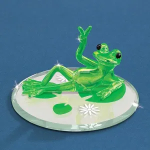 Peace is Good Frog Glass Figurine Decorative Mirror,Home Decor Mirror