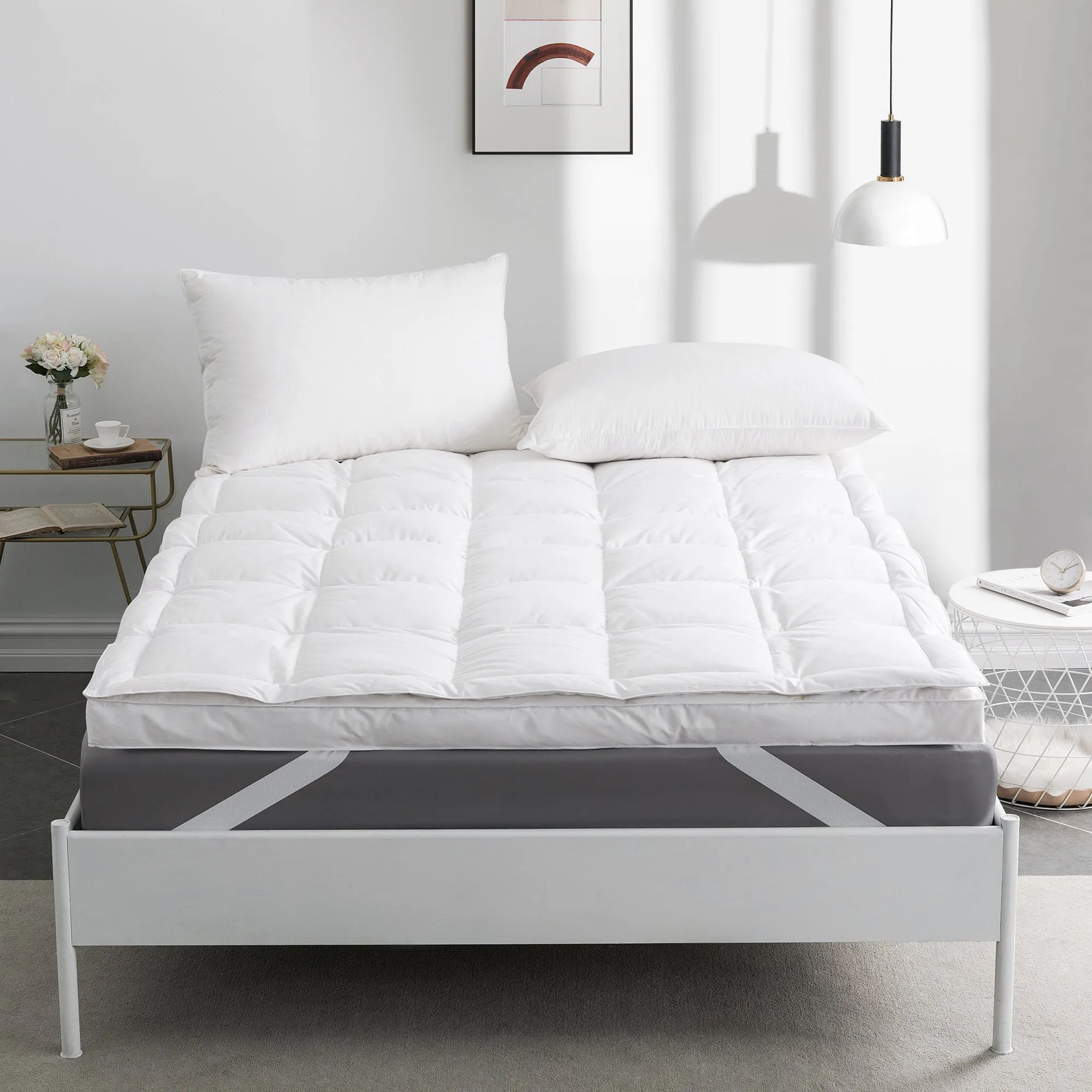 Peace Nest 3" White Goose Down Mattress Topper Feather Bed with TC230 100% Cotton Cover ecco Shoes