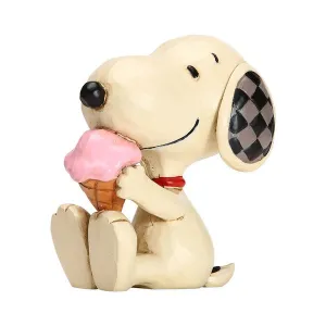 Peanuts by Jim Shore Mini Snoopy with Ice Cream Figurine Decorative Mirror,Home Decor Mirror