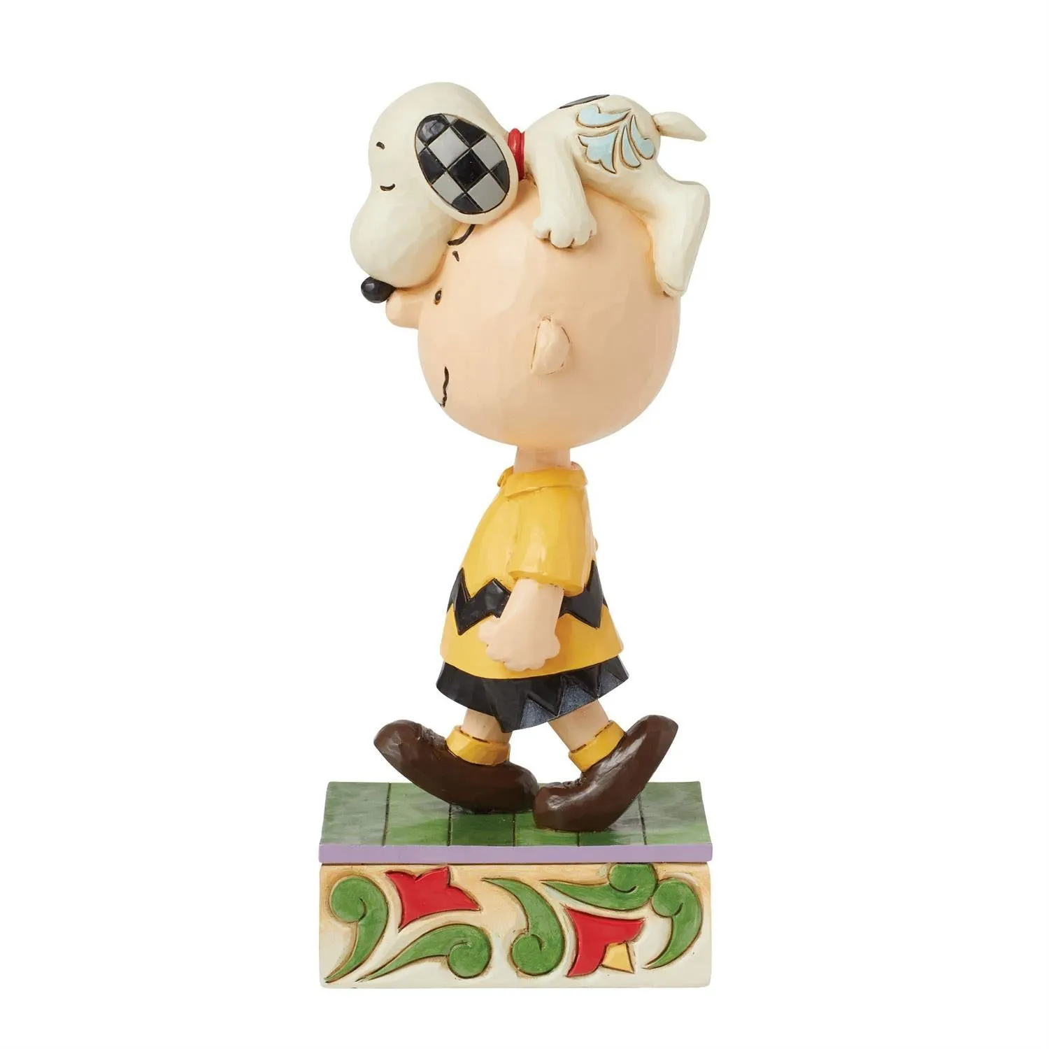 Peanuts Jim Shore "Head Honcho" Snoopy on Charlie Brown's Head 6.25" Figurine Decorative Mirror,Home Decor Mirror