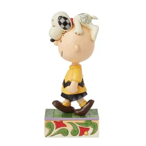 Peanuts Jim Shore "Head Honcho" Snoopy on Charlie Brown's Head 6.25" Figurine Decorative Mirror,Home Decor Mirror