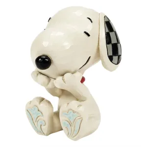 Peanuts Jim Shore Snoopy Laughing with Hand on Mouth Mini 2.75" Figurine Decorative Mirror,Home Decor Mirror