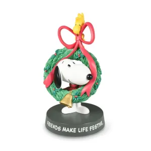 Peanuts Snoopy and Woodstock Year-Dated Christmas Figurine, 6.7" Decorative Mirror,Home Decor Mirror