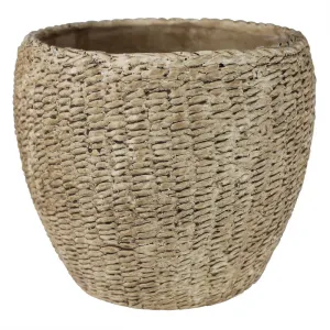 Pedro Basket Cachepot, Cement - Lrg Vase,Ceramic Vase