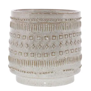 Peru Cachepot, Ceramic - Lrg - White Vase,Ceramic Vase