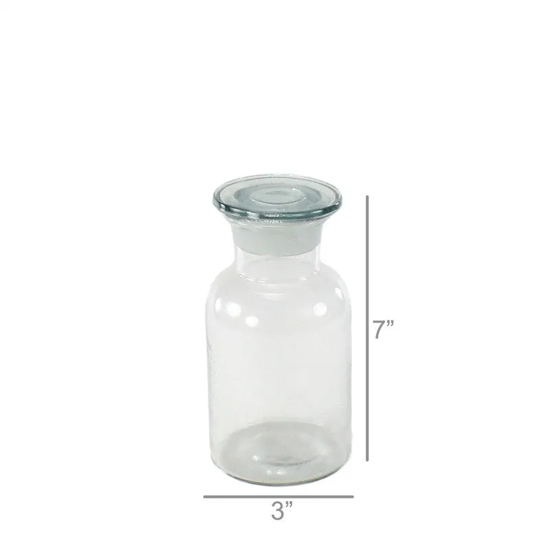 Pharmacy Jar with Stopper - Sm Clear