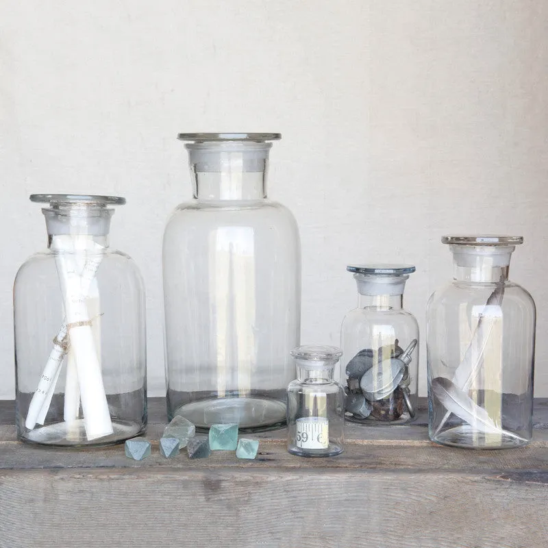 Pharmacy Jar with Stopper - Sm Clear