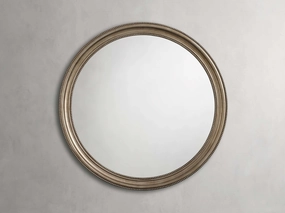 Pierre 60" Round Mirror in Silver Wall Mirrors,round wall mirror